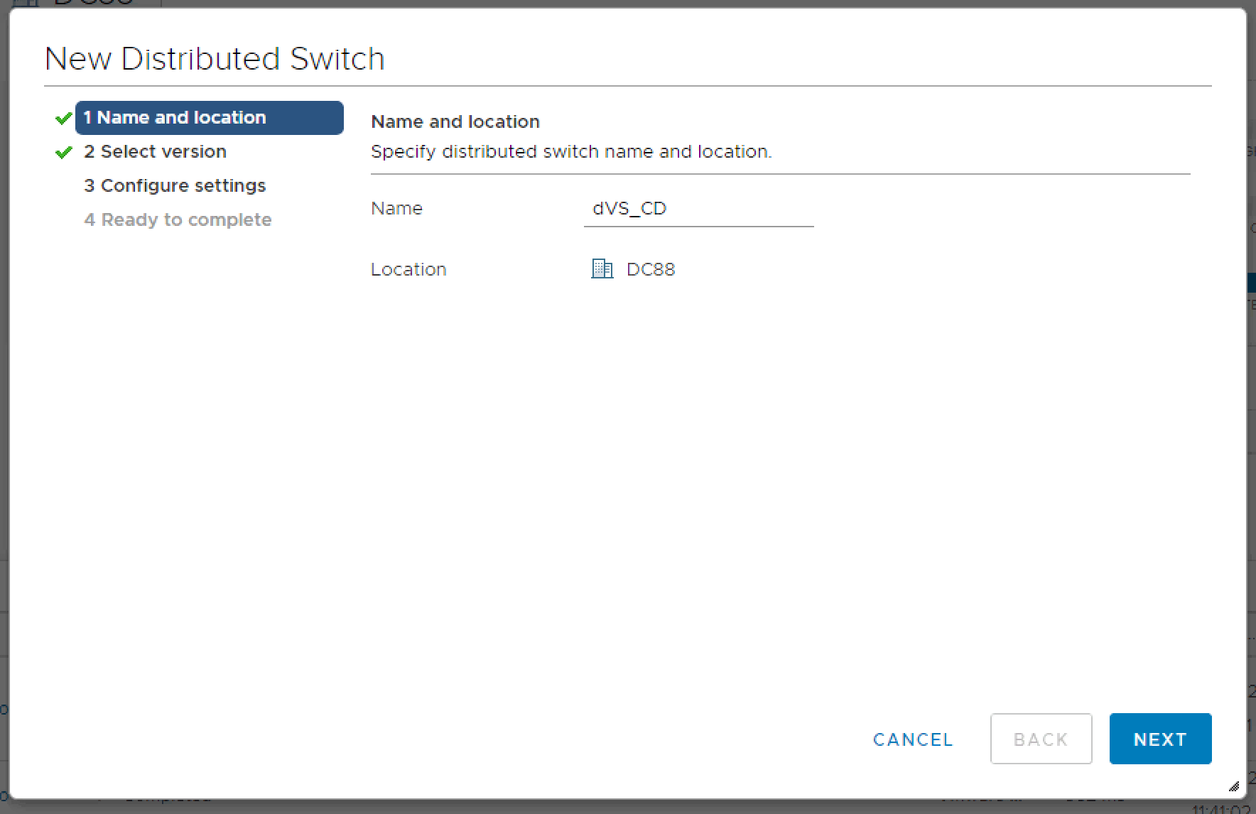 Назовите свой новый виртуальный коммутатор